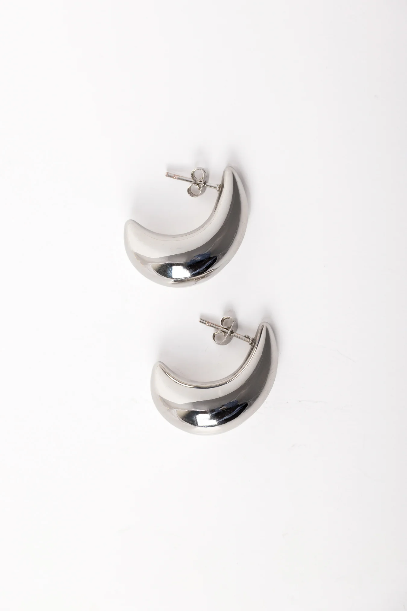 Pendientes Half Moon Plata - Image 3